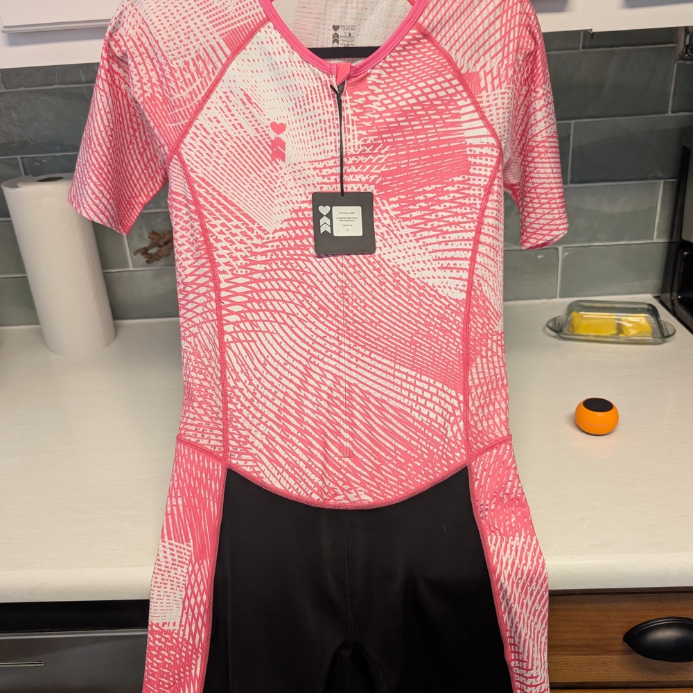 Pink and Black Women's Athletic Outfit